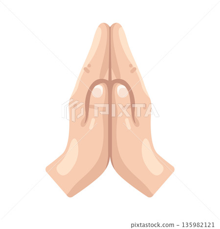 Illustration of Praying hands 135982121