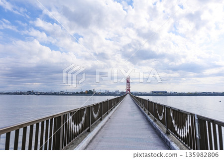 The Chikugo River Lift Bridge, designated as an Important Cultural Property The Chikugo River Lift Bridge, designated as an Important Cultural Property 135982806
