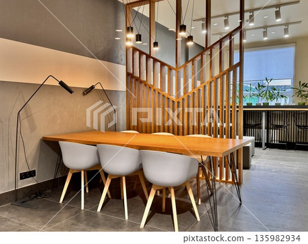 Coworking space, home office, space for freelancers and entrepreneurs to work and hold business meetings Coworking space, home office, space for freelancers and entrepreneurs to work and hold business meetings 135982934