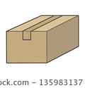 用膠帶封口的紙箱示意圖 135983137