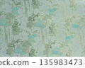 Mint and Aquamarine Jacquard Fabric with Silver Shine 135983473