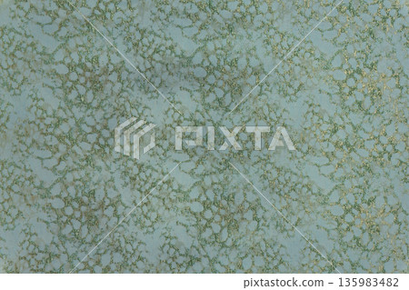 Mint Blue Gold Patina Style Textile Background 135983482