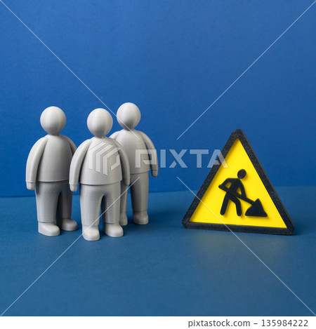 Labor force and human resources. Migrant workers. Workers and the shadow economy. Salary in envelopes. Informal employment concept, labor rights risks and economic imbalance. 135984222