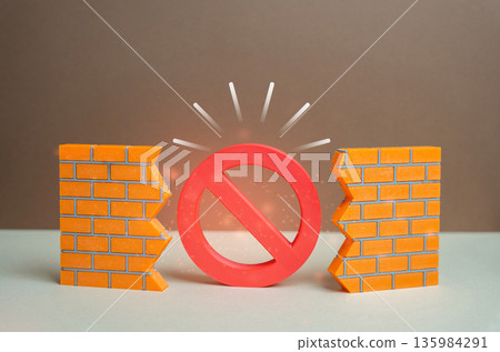 There's an urgent need for a ban. Restrictions and outlawing. Sanctions and measures. Regulatory intervention concept, public safety response and enforcement of strict policy There's an urgent need for a ban. Restrictions and outlawing. Sanctions and measures. Regulatory intervention concept, public safety response and enforcement of strict policy 135984291