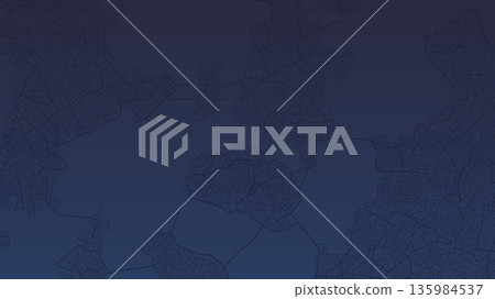 Background map, streets. Widescreen proportion, digital design street map. Skyline urban panorama. Cartography Abstract transportation background, street map. Digital art. Editable vector illustration 135984537