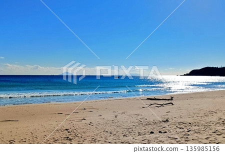 The wind and colors of the Pacific Ocean in early spring 135985156