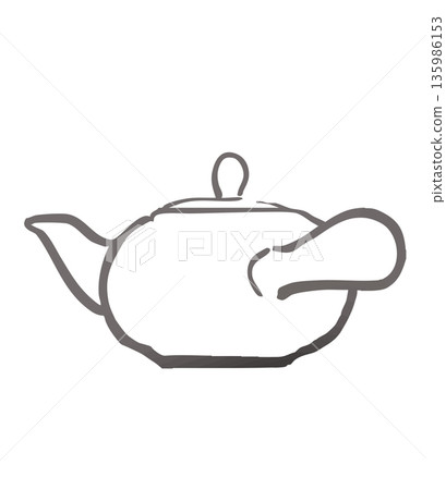 Teapot line drawing vector illustration Teapot line drawing vector illustration 135986153