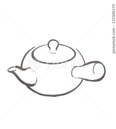 茶壺線條畫向量圖 茶壺線條畫向量圖 135986274