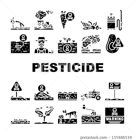 Pesticide danger and agriculture chemical hazard collection Pesticide danger and agriculture chemical hazard collection 135986539