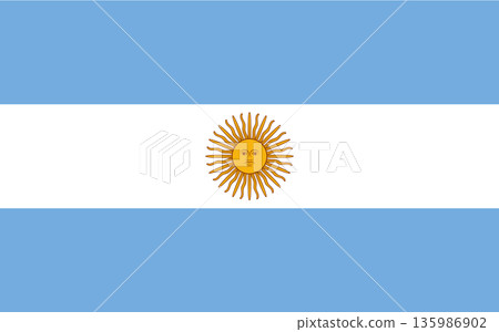 Argentina flag waving in the wind during a local event in Buenos Aires, Argentina Argentina flag waving in the wind during a local event in Buenos Aires, Argentina 135986902