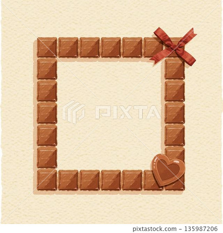 用巧克力棒裝飾的留言卡 135987206