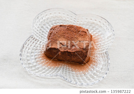 Tofu chocolate terrine Tofu chocolate terrine 135987222