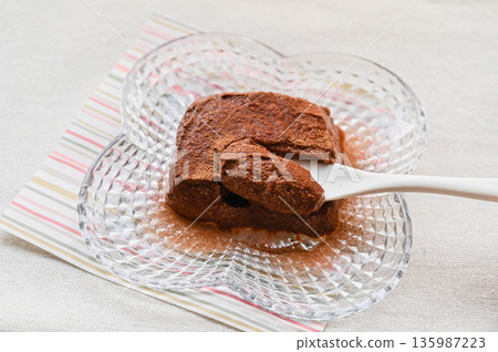 Tofu chocolate terrine Tofu chocolate terrine 135987223