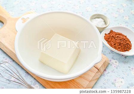 Filled tofu in a bowl Filled tofu in a bowl 135987228