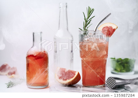 Grapefruit Cocktail with alkohol 135987284