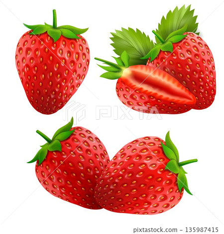 strawberry isolated on white background strawberry isolated on white background 135987415