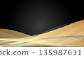 Luxury gold wave abstract business background that stands out against a black background 16:9 135987631