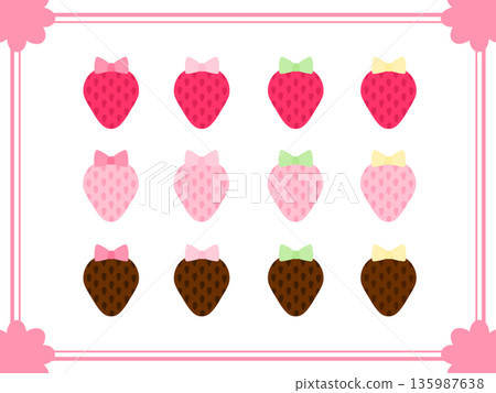 絲帶草莓 135987638