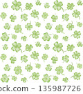 Watercolor clover background material 135987726