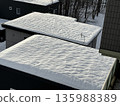 Solar panels covered in snow 135988389