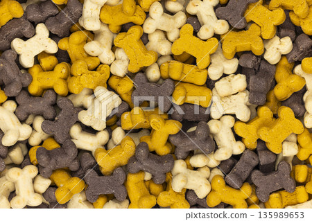 Full frame dog treats pattern 135989653