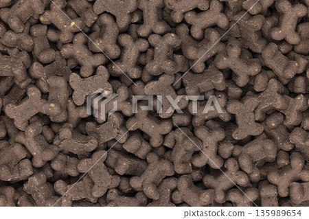 Full frame dog treats pattern Full frame dog treats pattern 135989654
