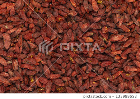Full frame dried goji berries Full frame dried goji berries 135989658