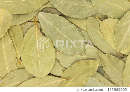 Full frame dried bay leaves 135989665
