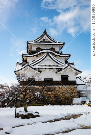 Snow Hikone Castle Tower Snow Hikone Castle Tower 135989990