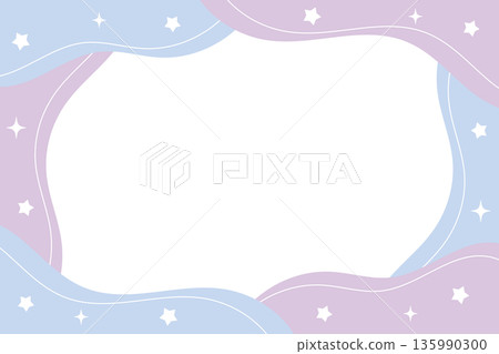 A cute fairytale frame with stars in lavender color A cute fairytale frame with stars in lavender color 135990300