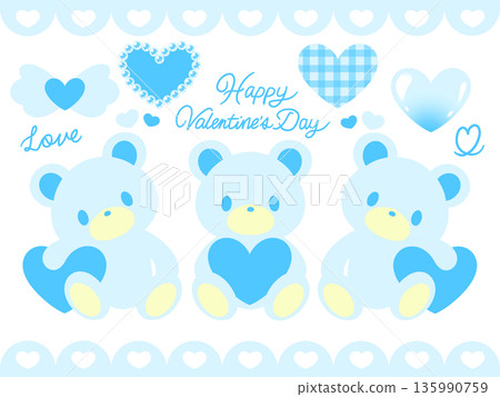 情人節熊藍色 情人節熊藍色 135990759