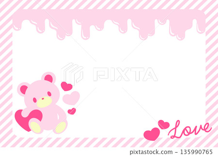 Chocolate Bear Postcard Pink 135990765