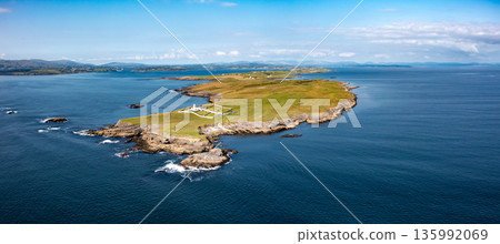 Aerial view of St. John's Point Lighthosue, County Donegal, Ireland Aerial view of St. John's Point Lighthosue, County Donegal, Ireland 135992069