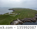 Aerial view of St. John's Point Lighthosue, County Donegal, Ireland 135992087