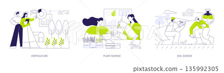 Agriculture studies isolated cartoon vector illustrations se 135992305