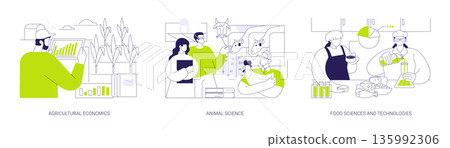 Education in agriculture isolated cartoon vector illustrations se 135992306