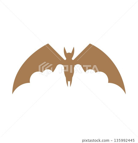 flat in black and white animals bat design flat in black and white animals bat design 135992445