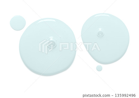 Cosmetic product for skin care. Shower gel or serum or moisturizer. Isolated on white. Cosmetic product for skin care. Shower gel or serum or moisturizer. Isolated on white. 135992496