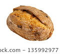 Sourdough baguette bread isolated on white background with clipping path. 135992977