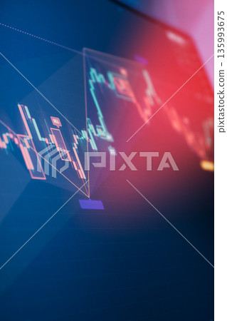 Stock Market Candlestick Chart with Rounded Bottom Pattern Stock Market Candlestick Chart with Rounded Bottom Pattern 135993675