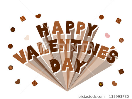 Valentine's Day pop-up letters and chocolates 135993780