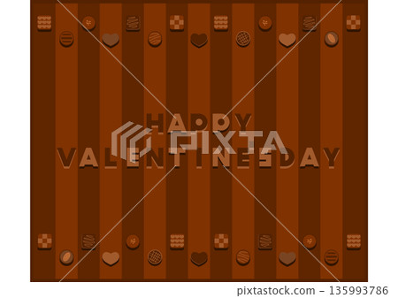 Valentine's Day banner with chocolate pattern Valentine's Day banner with chocolate pattern 135993786