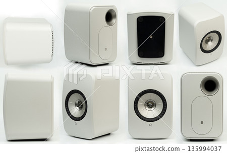 White wireless speaker isolated 135994037