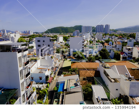 A small town in Asia. A small town in Asia. 135994194