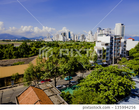 A small town in Asia. A small town in Asia. 135994256