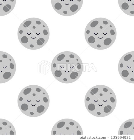 cartoon moon seamless pattern cartoon moon seamless pattern 135994921
