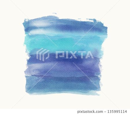 Cerulean watercolor paint stains vector background 135995114