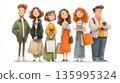 Shoppers gather for a delightful experience in a vibrant marketplace 135995324
