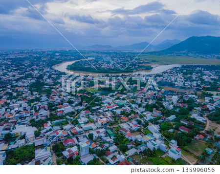 A coastal town. 135996056