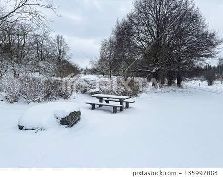 winter park in snow 135997083